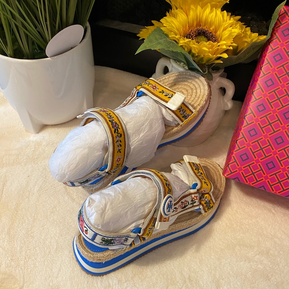 TORY BURCH DAISY SPORT TWO-BAND SANDALS - Picture 4 of 10